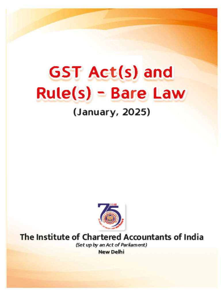 GST Act and Rules: Bare Law Guide | PDF | Taxes | Invoice