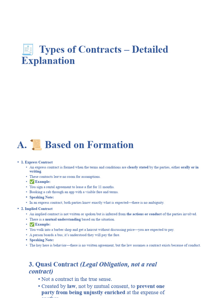 Types of Contracts Explained: A Guide | PDF | Civil Law (Legal System ...