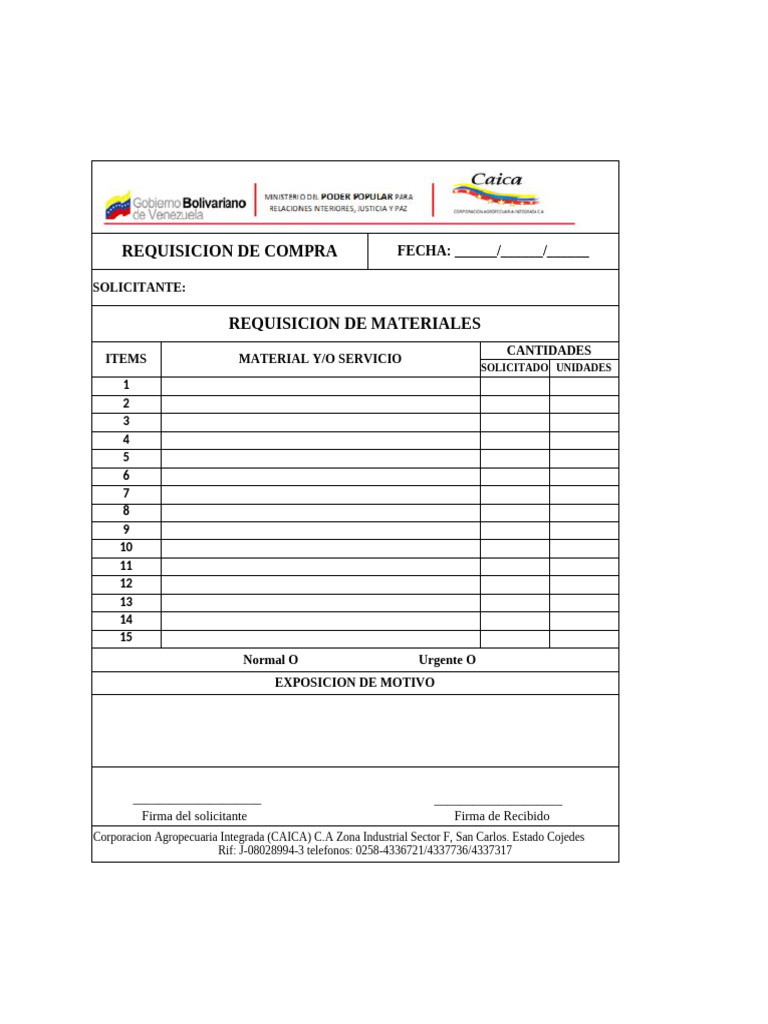 Requisicion A Compras | PDF