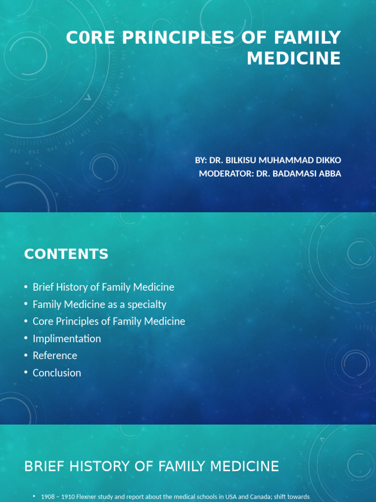 Core Principles of Family Medicine | PDF | Family Medicine | Medicine