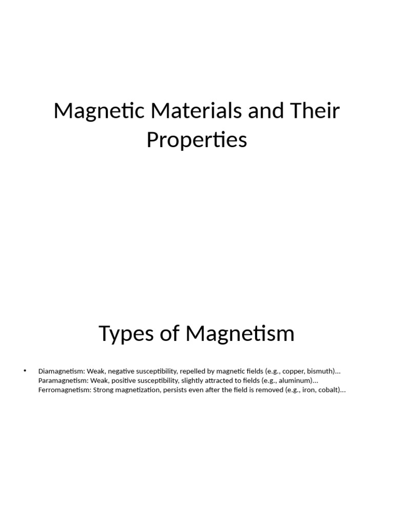 Understanding Magnetic Materials and Properties | PDF
