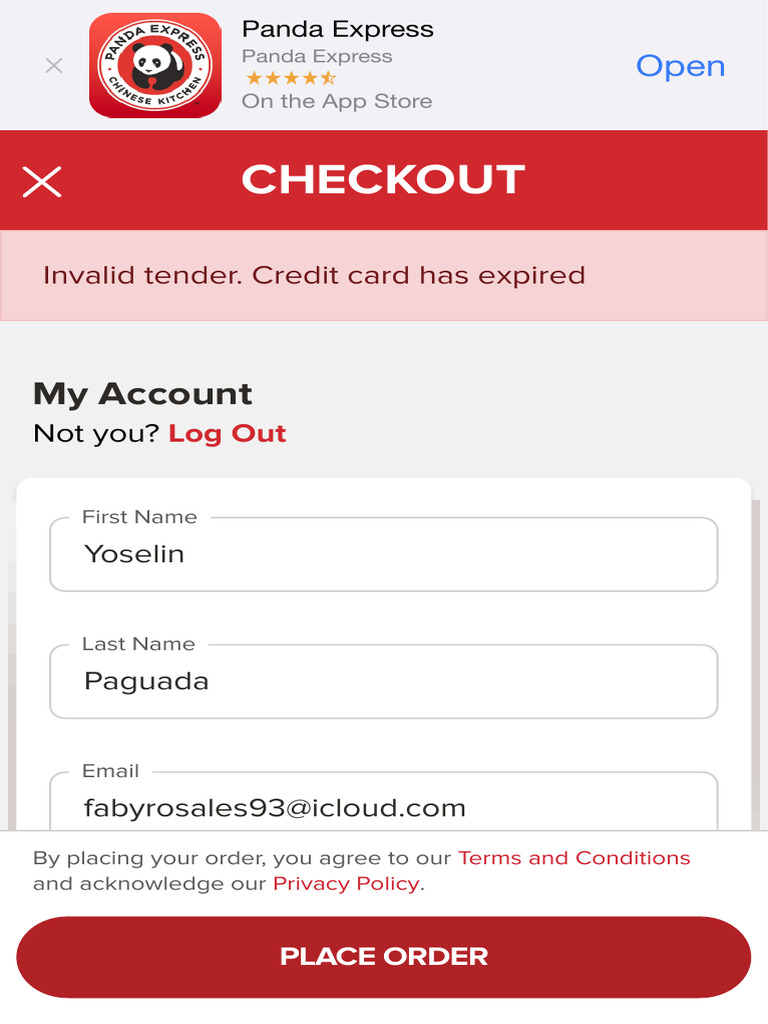 Checkout Panda Express | PDF