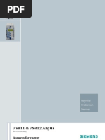 SIEMENS - 7SR11 and 7SR12 Argus Overcurrent Relay Technical Manual