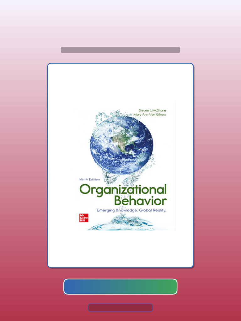 Organizational Behavior 9th Edition McShane Ebook and TestBank Bundle ...
