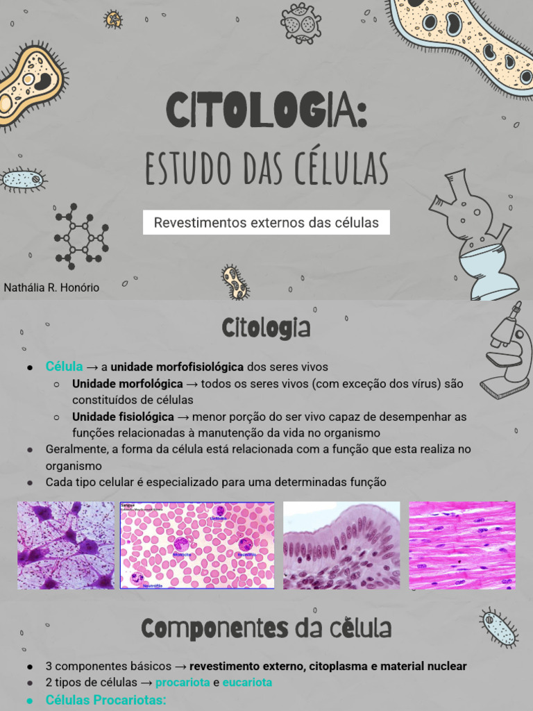 Resumo de Citologia para o ENEM | PDF | Osmose | Membrana celular