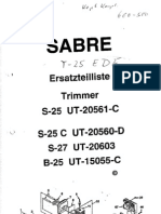 Sabre S 25 - b 25 - s 27 Ersatzteilliste