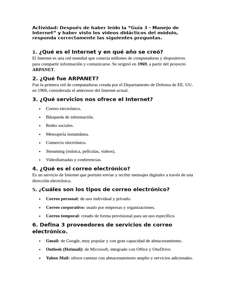 Guía de Internet y Almacenamiento en la Nube | PDF | Computación en la ...