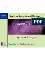 Systems Analysis: Transition To Systems Design