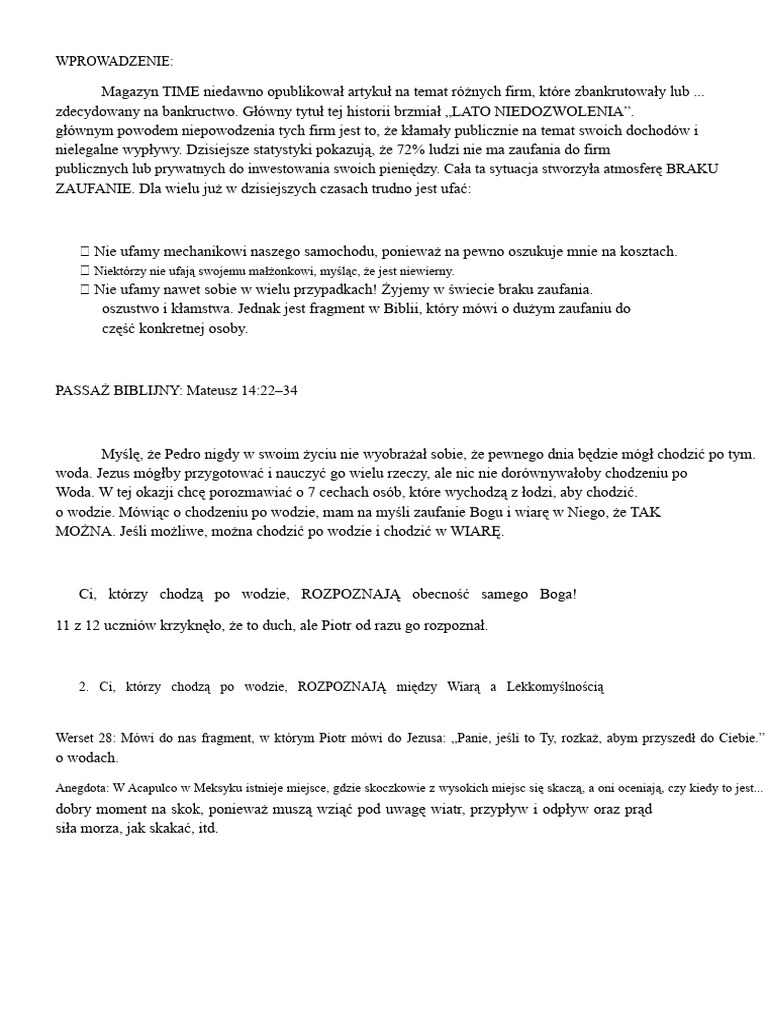 Kazanie Na Temat Łodzi | PDF