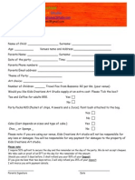 Party Booking Form