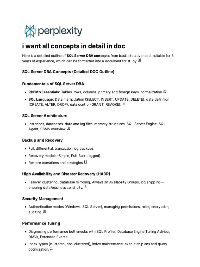 I Want All Concepts in Detail in | PDF | Microsoft Sql Server | Data ...