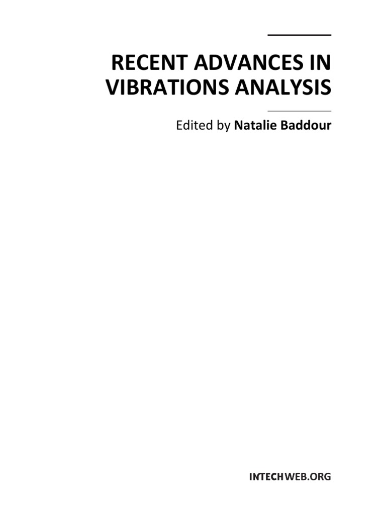 Recent Advances in Vibrations Analysis | PDF | Normal Mode | Waves