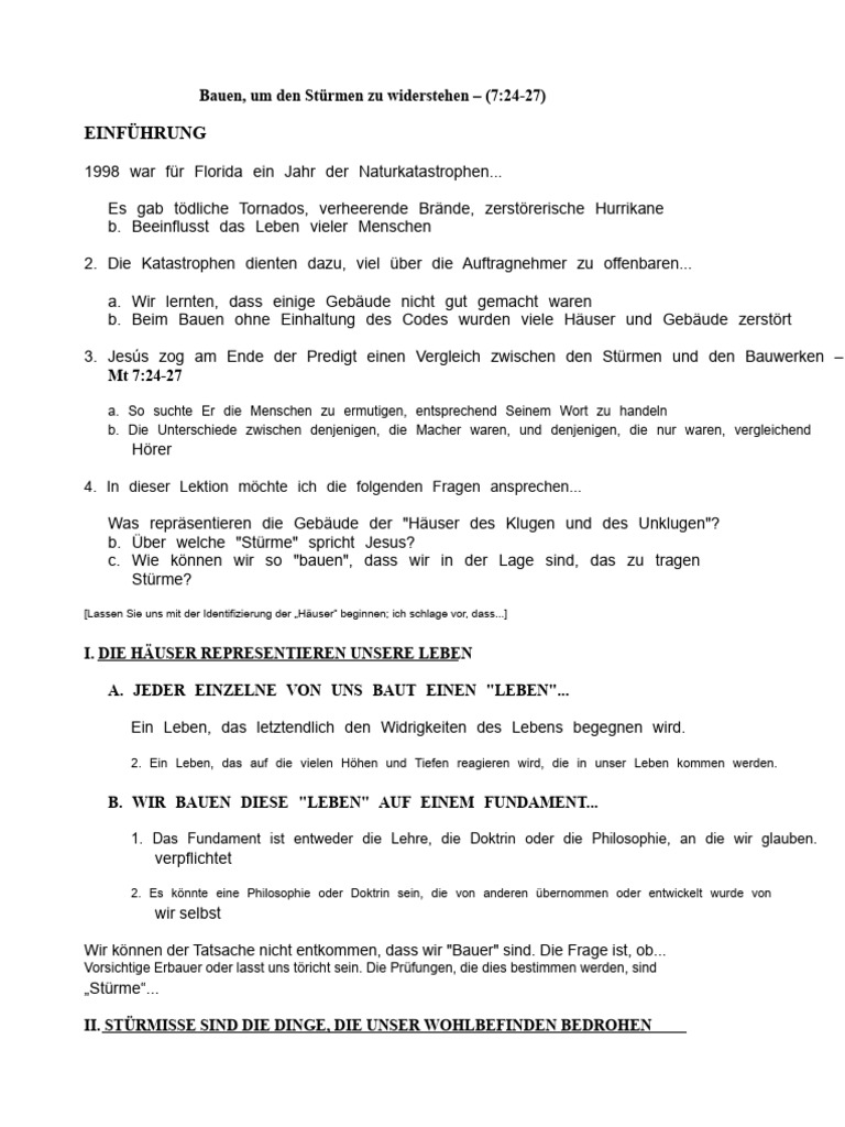 Bauen, Um Den Stürmen Zu Widerstehen | PDF