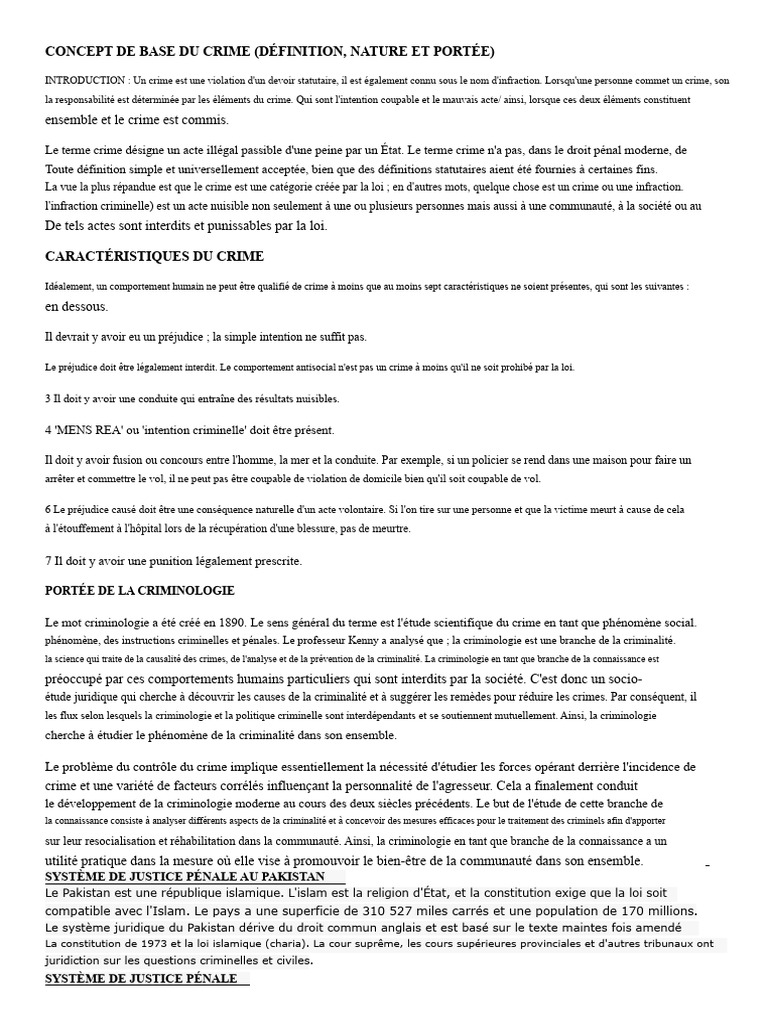 Comprendre le Crime et la Justice Pénale | PDF | Crimes | Crime et violence