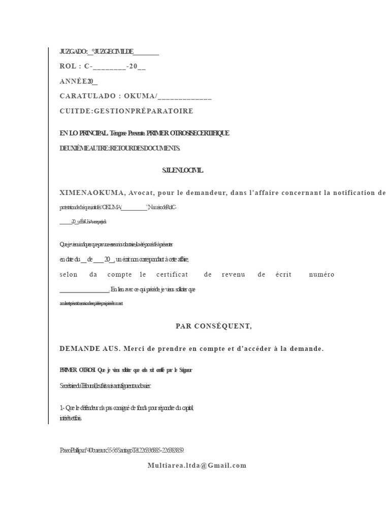 Demande d'annulation de présentation judiciaire | PDF