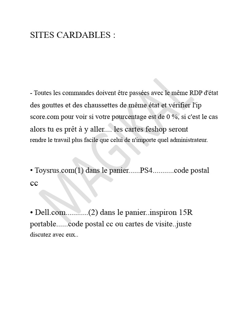 Sites Cardables | PDF | Serveur proxy | Bitcoin