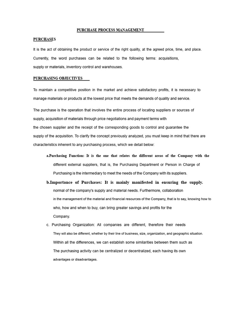 Effective Purchase Process Management | PDF | Prices | Invoice