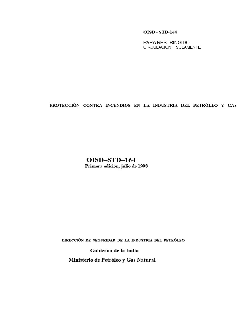 OISD Std-164 | PDF | Hormigón | Líquidos