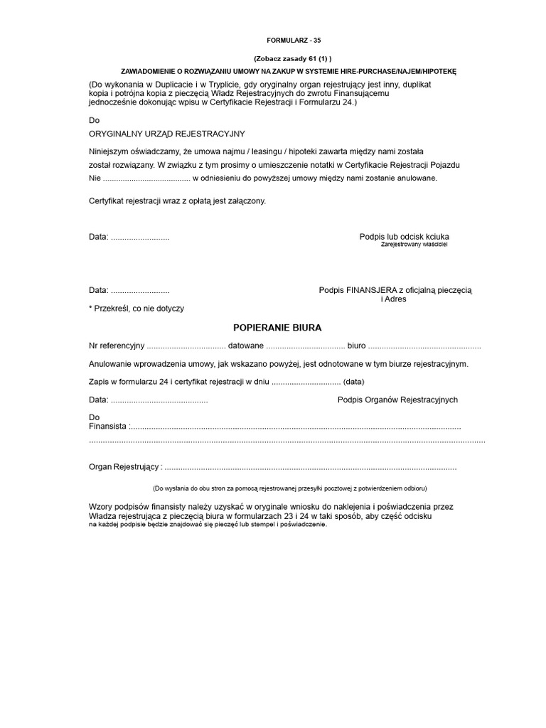 Formularz 35 | PDF