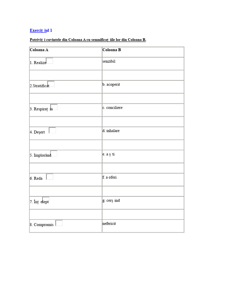 Exercițiul 1 | PDF