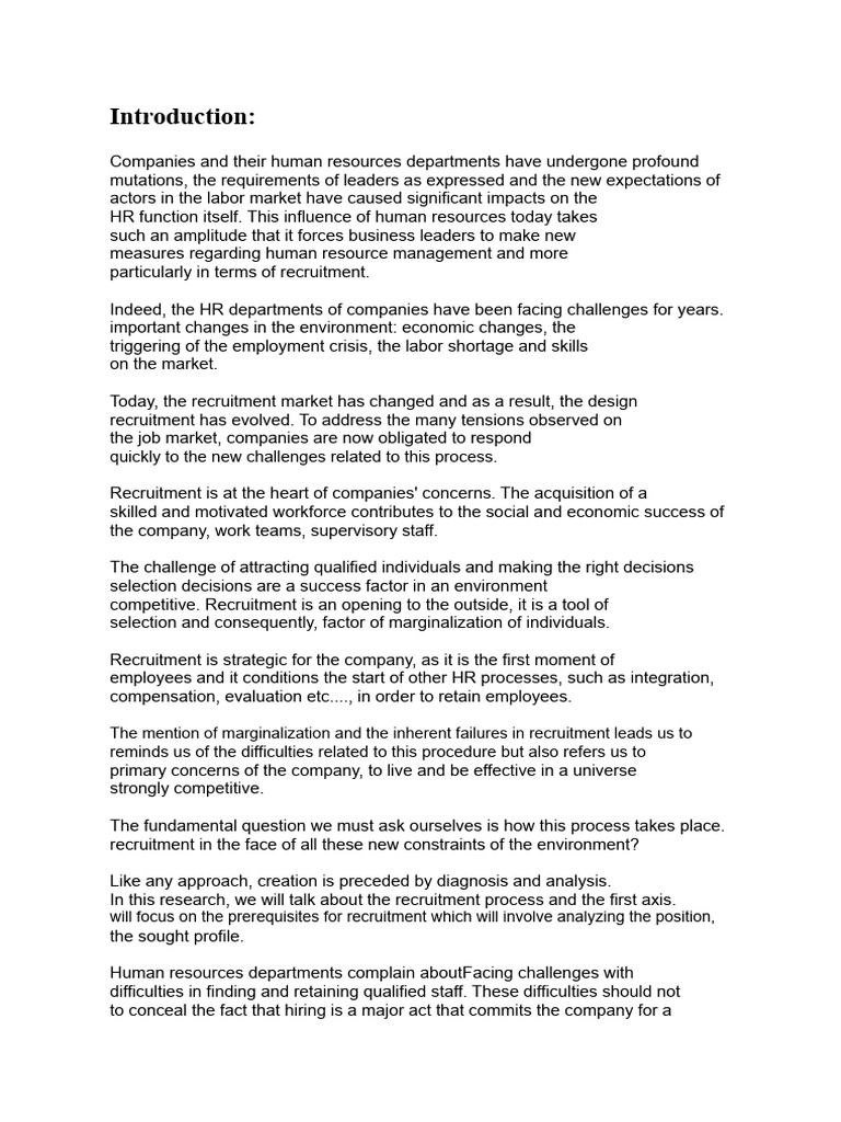 Understanding Job Profile in Recruitment | PDF | Recruitment ...