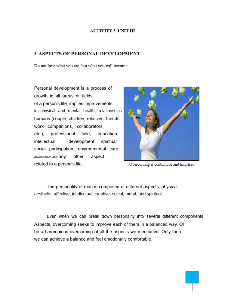 Personal Development Aspects Explained | PDF | Creativity | Spirituality