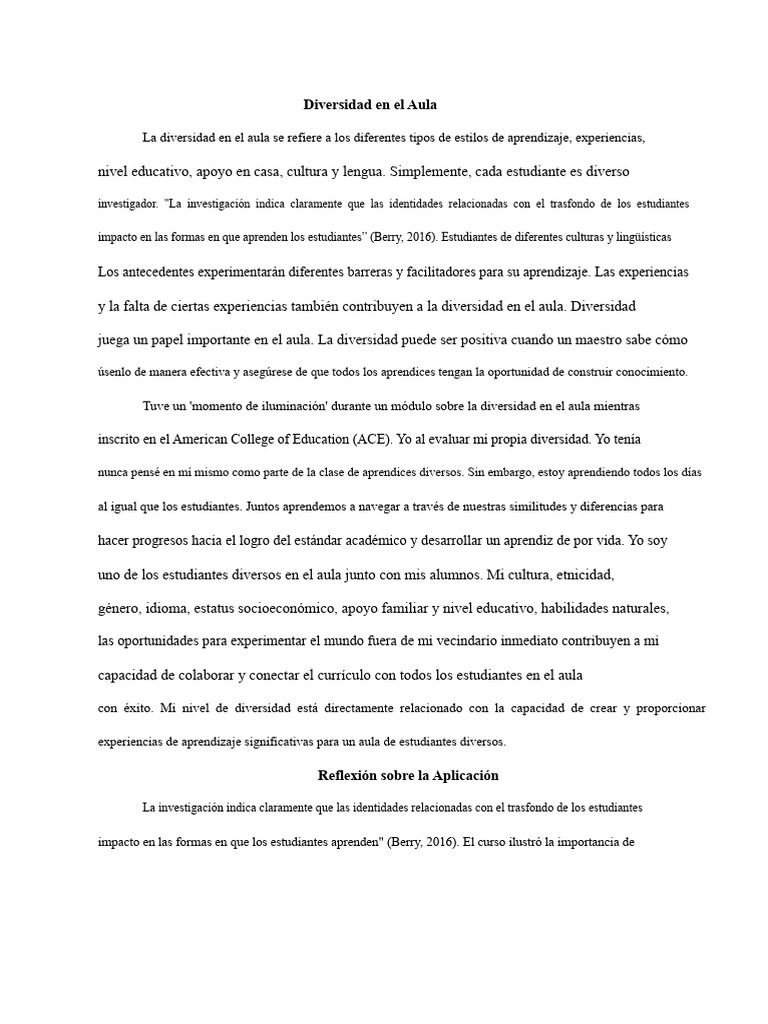 Diversidad en el Aula: Estrategias Efectivas | PDF | Aprendizaje | Plan ...