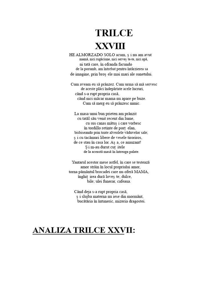 Trilce XXVIII | PDF