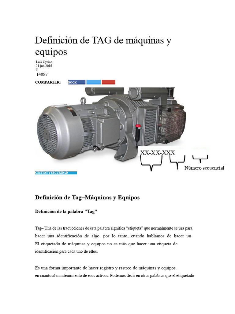 Definición de Tags para Equipos Industriales | PDF | Informática