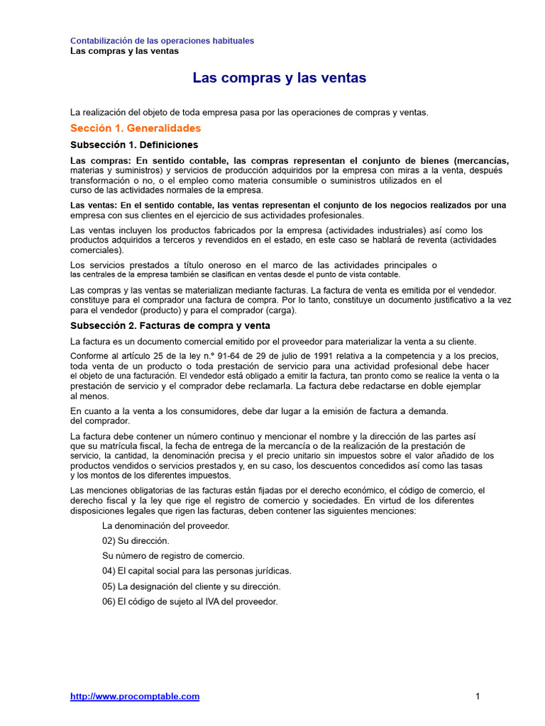 Contabilización de Compras y Ventas | PDF | Factura | Contabilidad