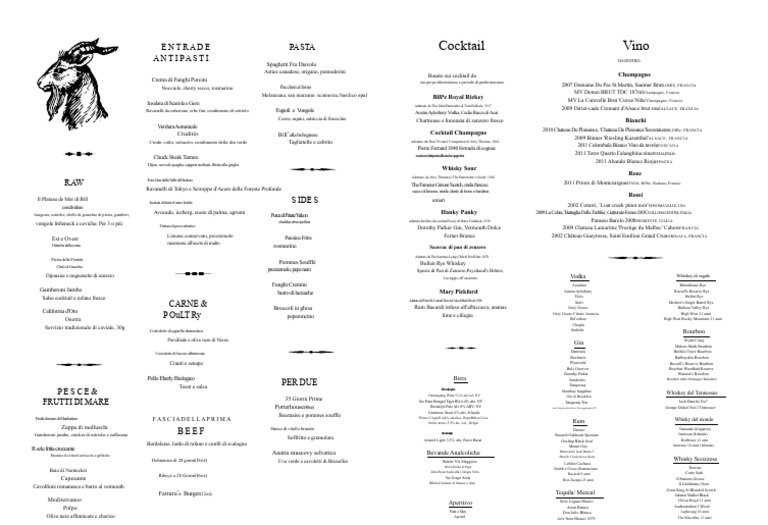 Menu Di Bill | PDF