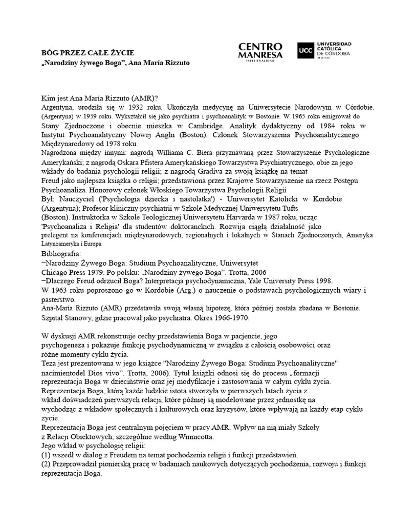 2 - Narodziny Boga - Ana María Rizzuto | PDF