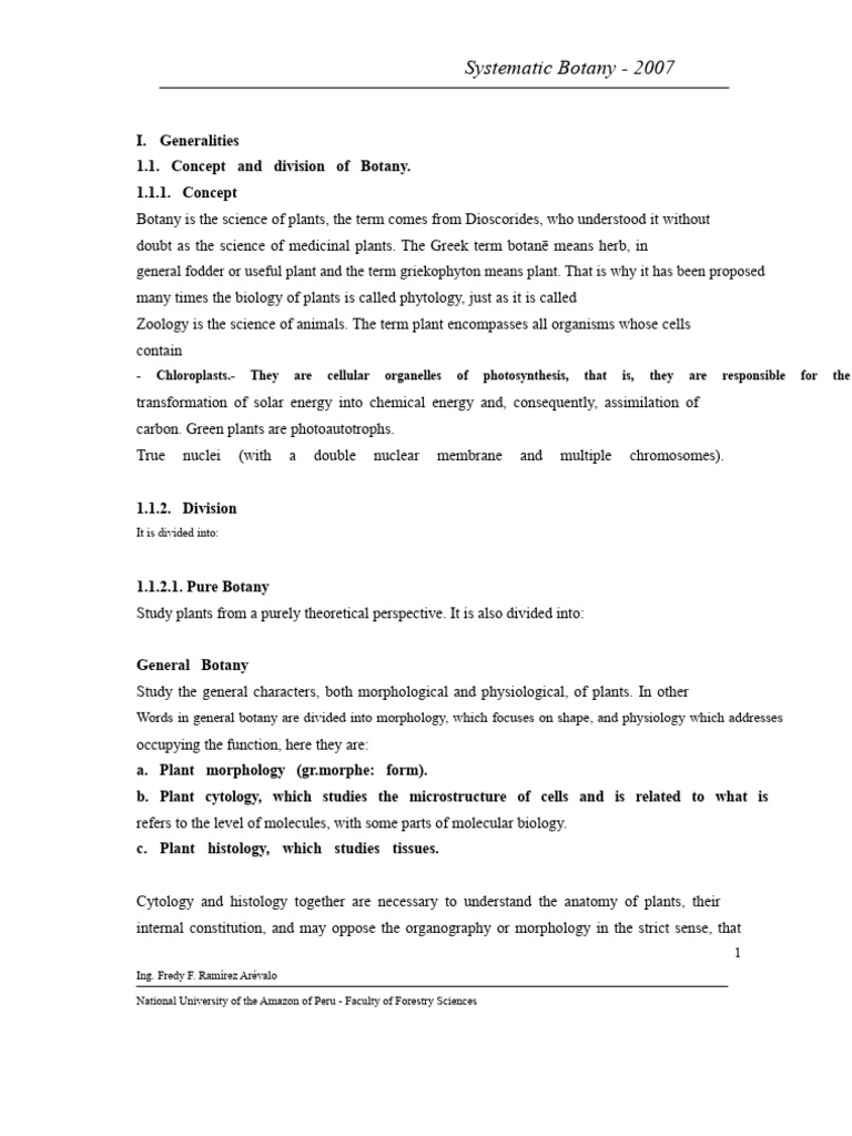 Overview of Systematic Botany | PDF | Taxonomy (Biology) | Botany