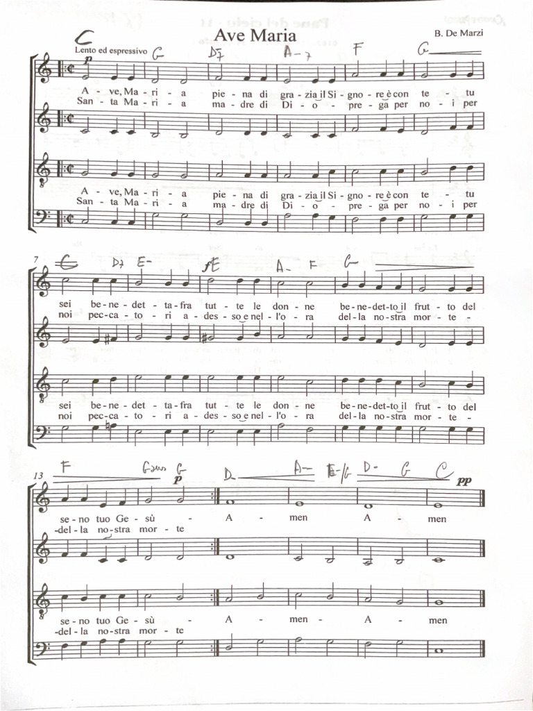 Bepi De Marzi Ave Maria Sabt Pdf