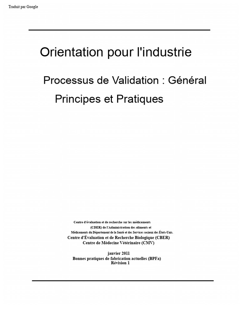 Guide Pour La Validation Des Processus en Espagnol | PDF | Analyse du ...