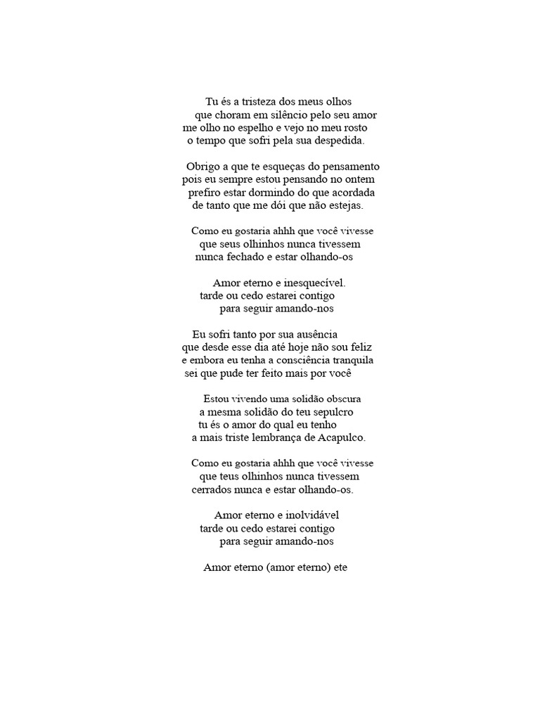 Poema sobre amor e saudade | PDF | Amor