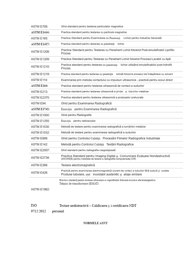 Standarde ASTM | PDF