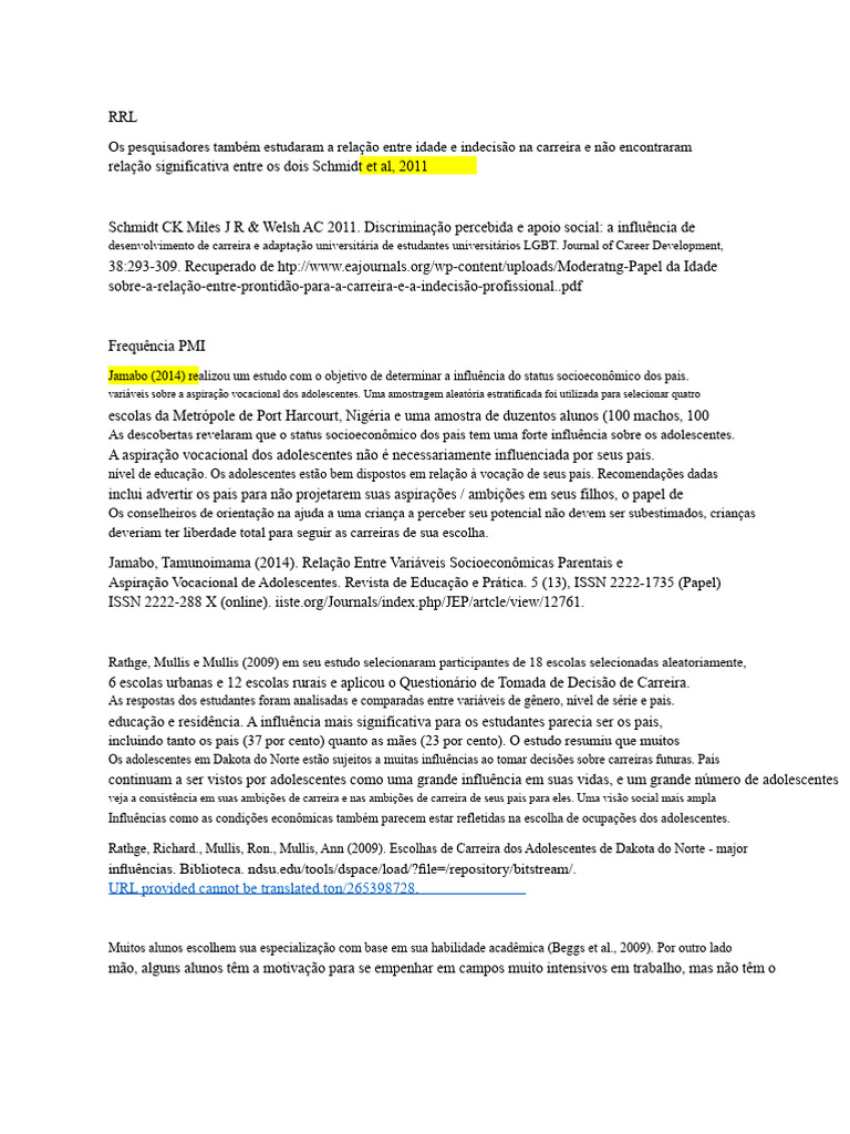 Influências na Escolha de Carreira Adolescente | PDF | Adolescência ...
