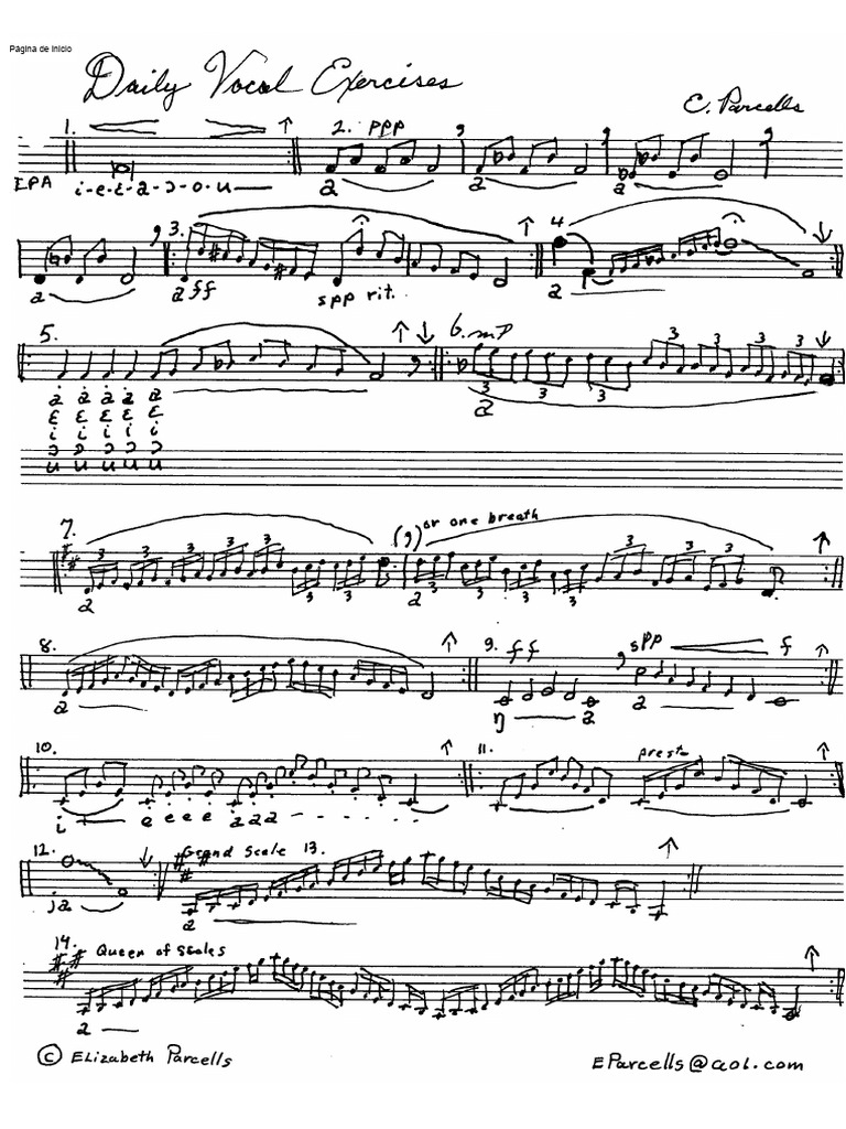 Ejercicios Diarios para Mejorar la Voz | PDF | Canto | Escala (música)