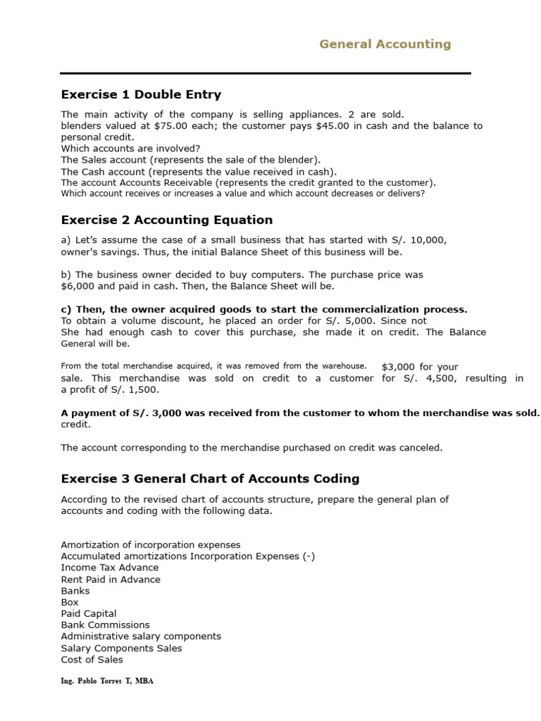 Accounting Exercises 3 2 | PDF | Debits And Credits | Expense