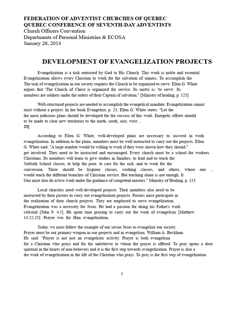Evangelization Strategies for Churches | PDF | Jesus | Disciple ...