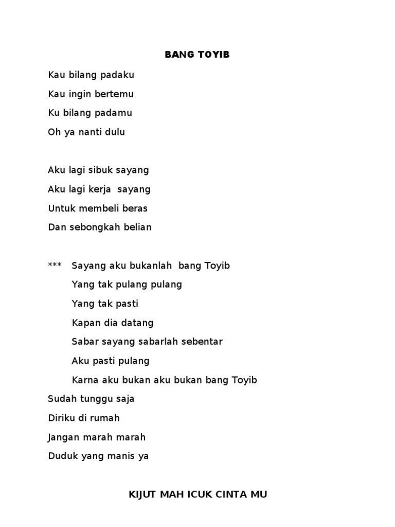 Lirik Lagu Pdf