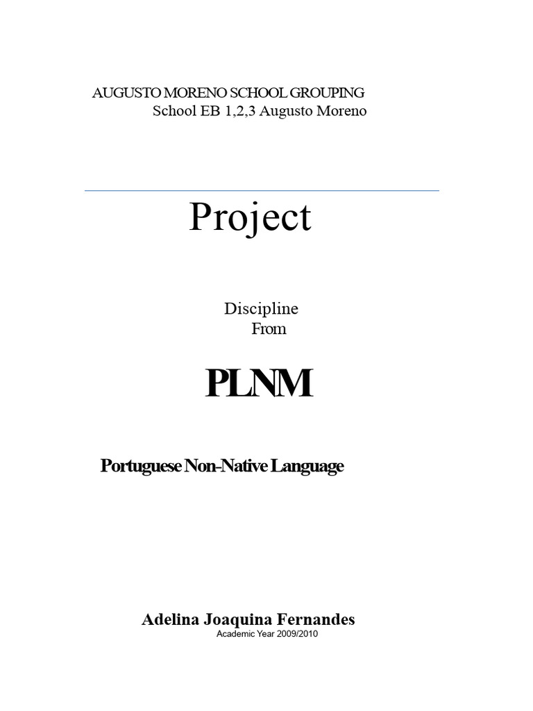 Portuguese Non-Native Language | PDF | Linguistics | Learning
