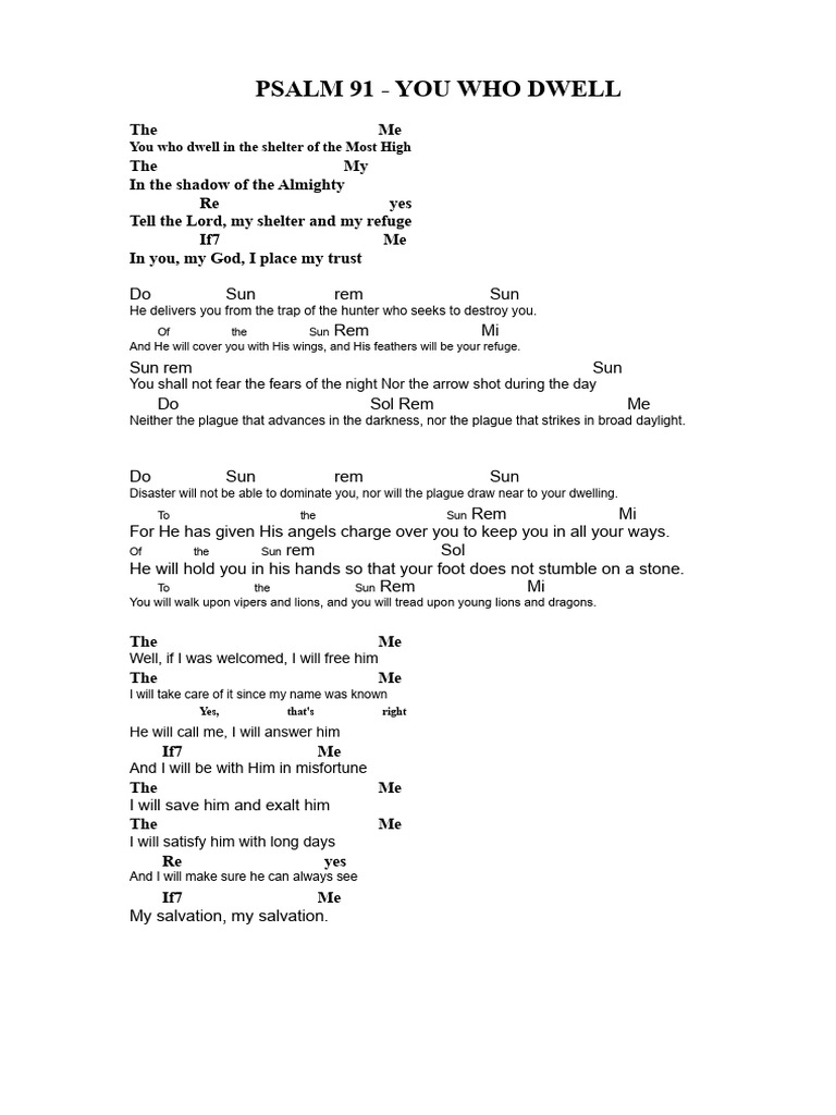 Psalm 91: Trust in Divine Protection | PDF