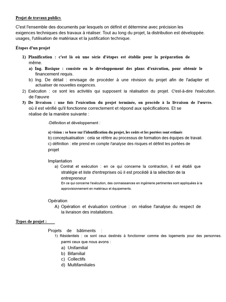 Guide des étapes d'un projet de construction | PDF | Planification