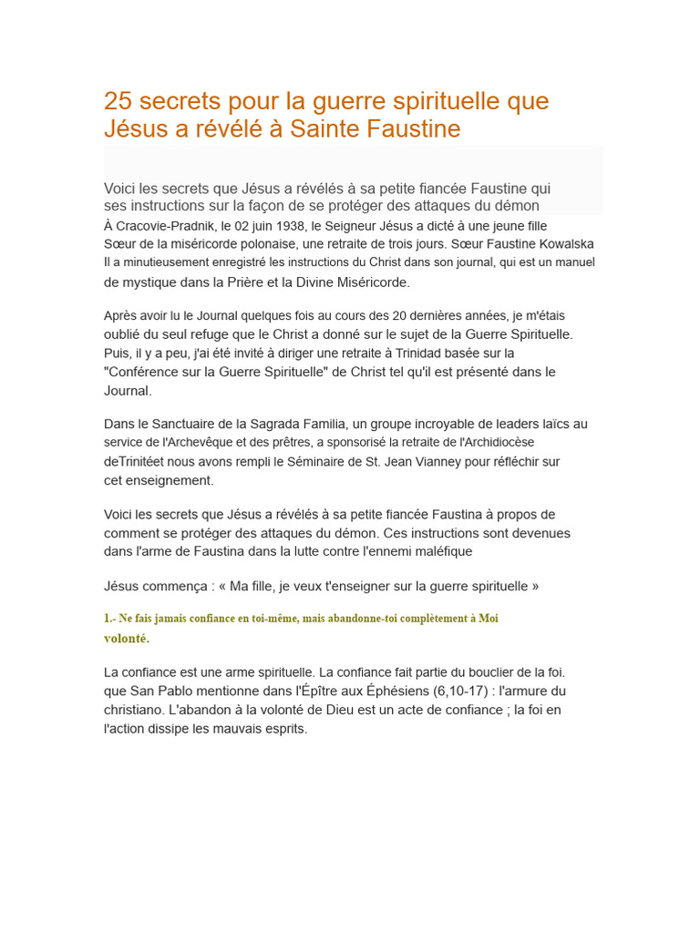 Secrets de la guerre spirituelle de Jésus | PDF | Diable | Doctrines et ...
