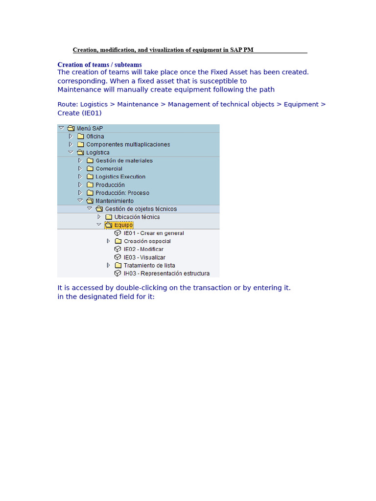 SAP PM Equipment Management Guide | PDF | Computing | Software