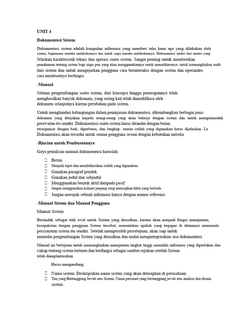 Panduan Lengkap Dokumentasi Sistem | PDF