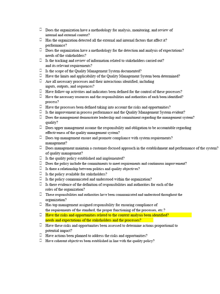 Quality Management System Evaluation Guide | PDF | Quality Management ...