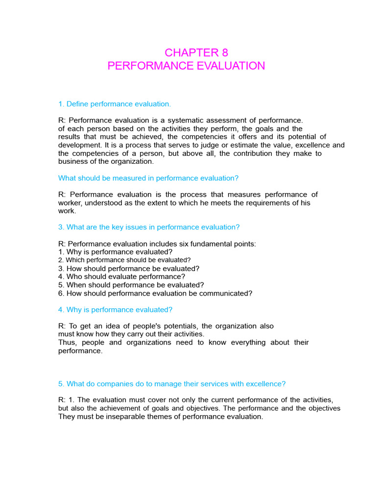 Performance Evaluation Methods Explained | PDF | Performance Appraisal ...